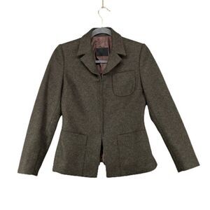 Divina Italian Blazer Wool Blend Size 8 Brown
